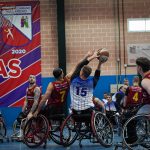 Fotografía en la que se puede observar un casi robo de balón por parte del Getafe al BSR Vistuazul